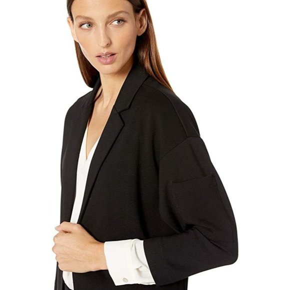 Lysse Liberty Jacket Blazer Size Large Black 24-2275-M2 Open Front Ponte Knit - Picture 4 of 9